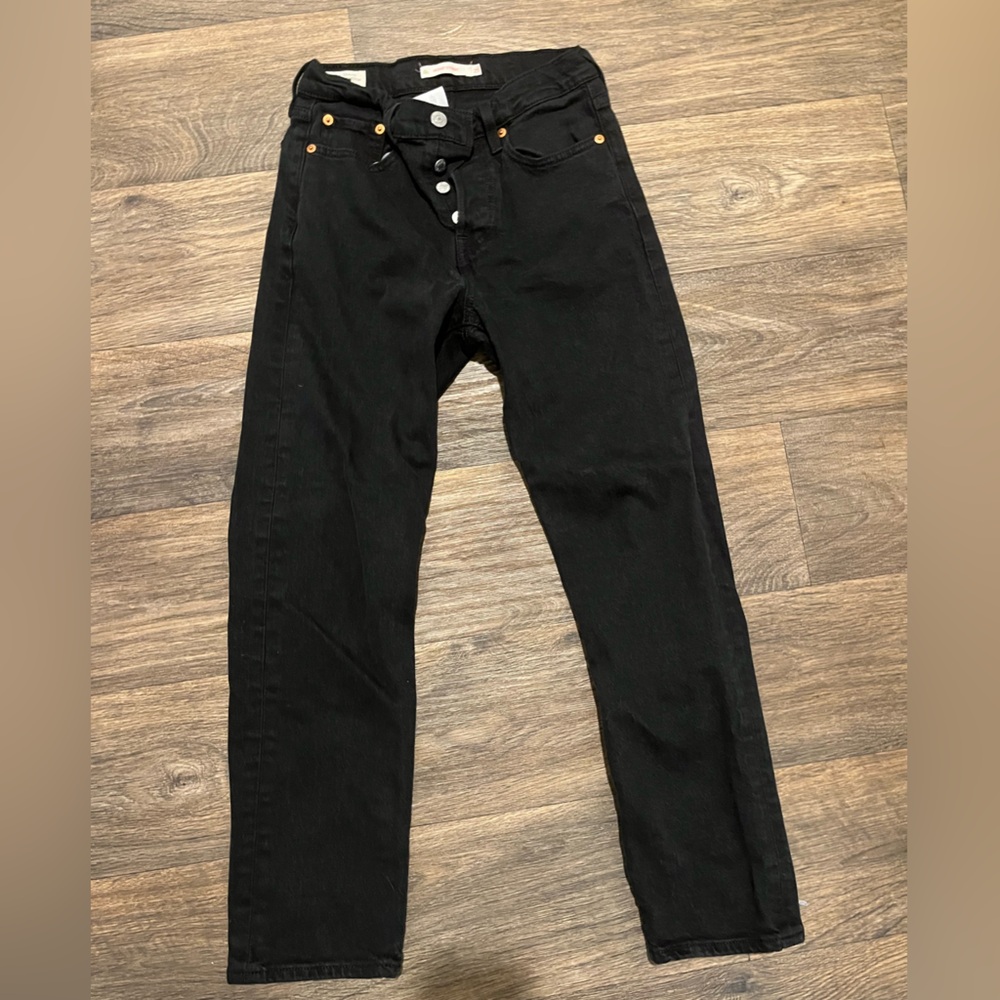 Levi's Black Wedgie Straight Jeans